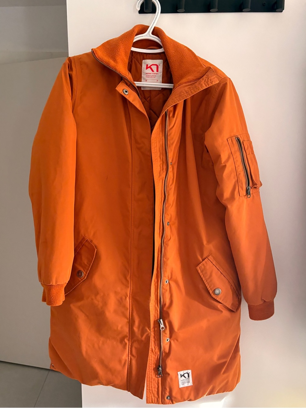 Autumn gold quilted parka